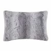 Madison Park Marselle Faux Fur Oblong Throw Pillow Gray