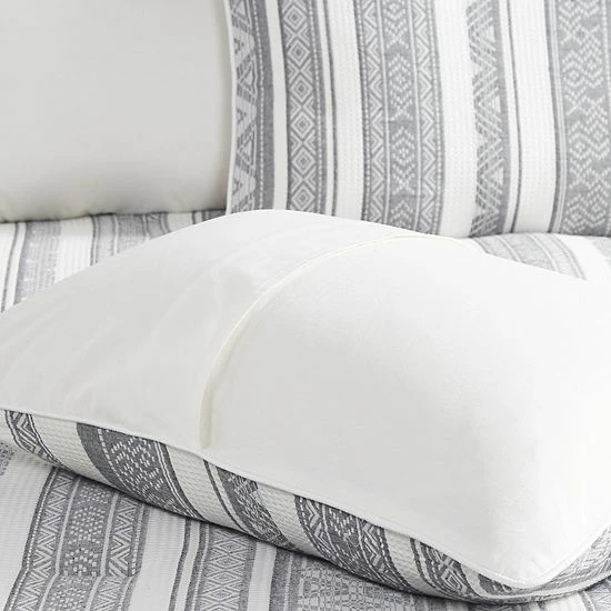 Madison Park Ezra Cotton Waffle Jacquard 4-piece Comforter Set With Shams - Image 6