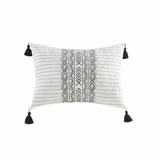 Madison Park Ezra Cotton Waffle Jacquard 4-piece Comforter Set With Shams - Image 7