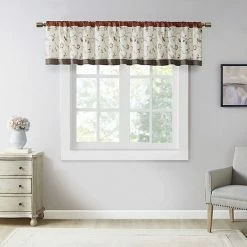 Madison Park Belle Embroidered Window Valance