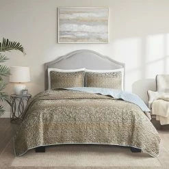 Madison Park Laura Reversible Jacquard Coverlet Set With Shams