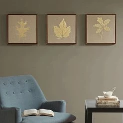 Madison Park Golden Harvest Framed Linen Wall Art 3-piece Set