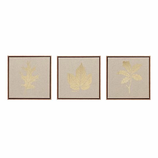 Madison Park Golden Harvest Framed Linen Wall Art 3-piece Set - Image 2