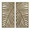 Madison Park Palms Botanical Carved Panel Wall Decor 2-piece Set