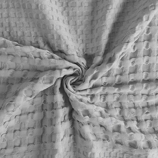 Madison Park Eider Super Waffle Textured Solid Shower Curtain Taupe - Image 5