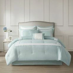 Madison Park 8-piece Carlton Comforter Set Aqua