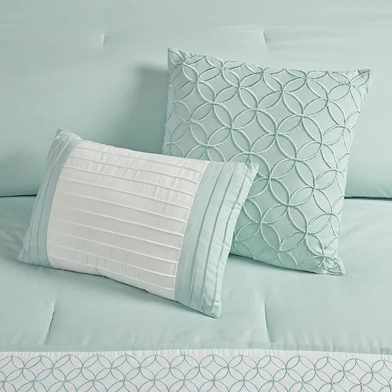Madison Park 8-piece Carlton Comforter Set Aqua - Image 11
