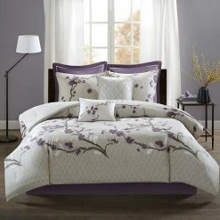 Madison Park 8-piece Isabella Comforter Set Purple