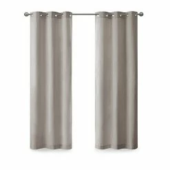 Madison Park Colm 2-Pack Basketweave Room Darkening Window Curtain Panels Taupe