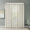 Madison Park 1-Panel Laya Fretwork Sheer Window Curtain Gray