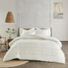 Madison Park Tracie 3-piece Pom Pom Cotton Comforter Set Ivory