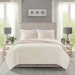 Madison Park Remy 3-piece Coverlet Set Ivory