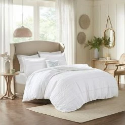 Madison Park Isabella 2-in-1 4-piece Duvet Cover Set White