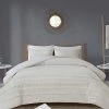 Madison Park Joelie 3 Piece Seersucker Duvet Cover Set Ivory