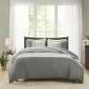 Madison Park Alan 3-Piece Clipped Jacquard Duvet Cover Set With Shams