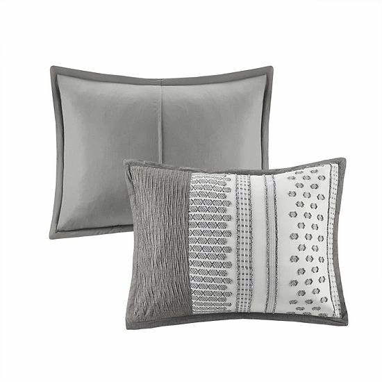 Madison Park Alan 3-Piece Clipped Jacquard Duvet Cover Set With Shams - Image 13