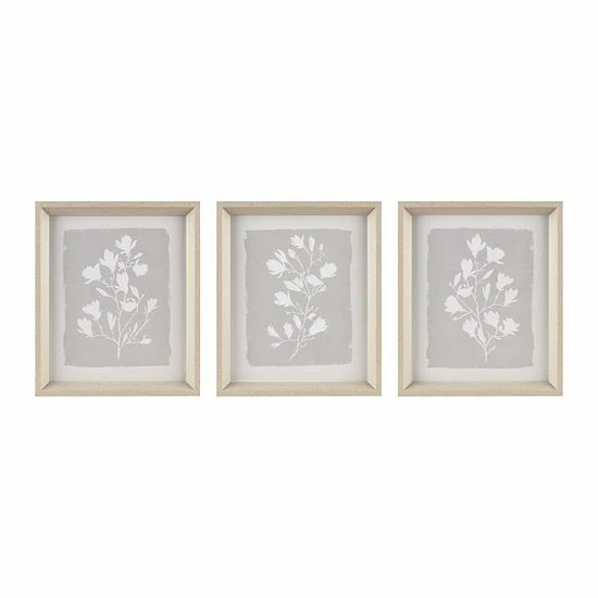 Madison Park Fair Florets Printed Framed Graphic 3-Piece Set