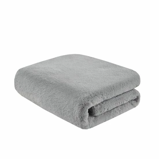 Madison Park Bristol Cozy & Warm Solid Premium Faux Fur Throw Tan - Image 9