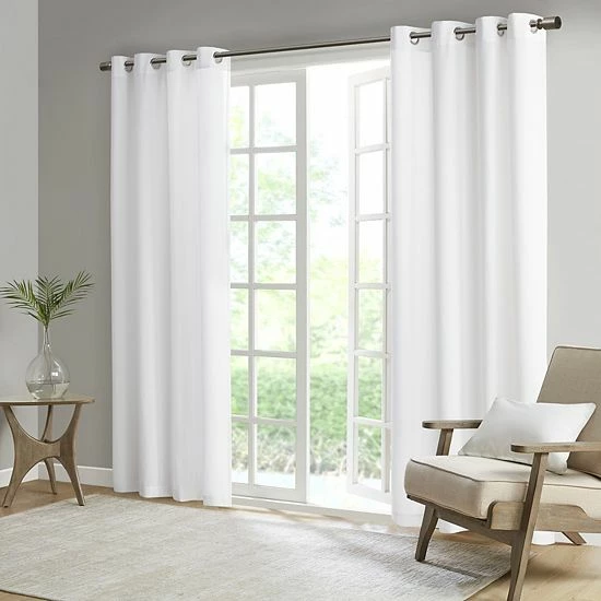 Madison Park Mission 3M Scotchgard Outdoor Window Curtain Gray - Image 6