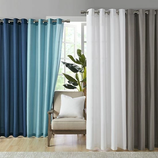 Madison Park Mission 3M Scotchgard Outdoor Window Curtain Gray - Image 7