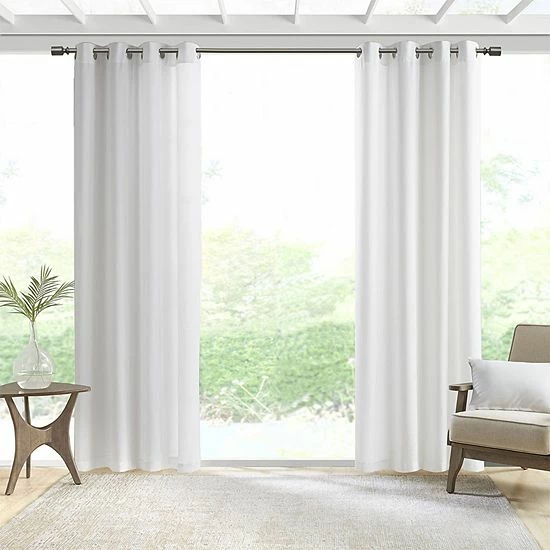 Madison Park Mission 3M Scotchgard Outdoor Window Curtain Gray - Image 8