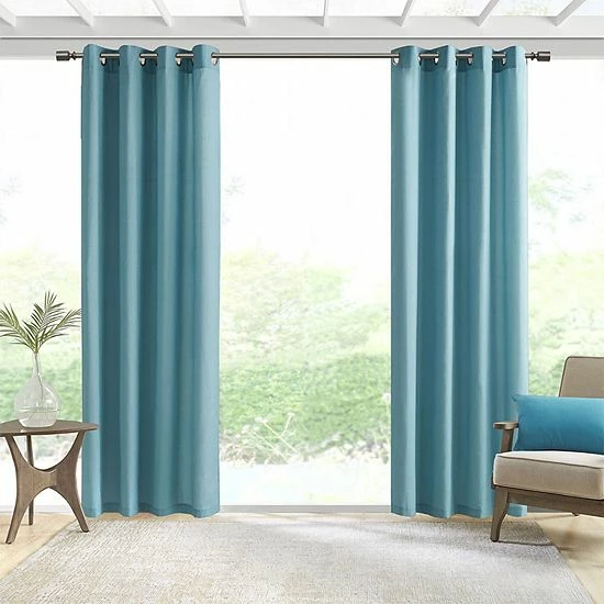 Madison Park Mission 3M Scotchgard Outdoor Window Curtain Gray - Image 11