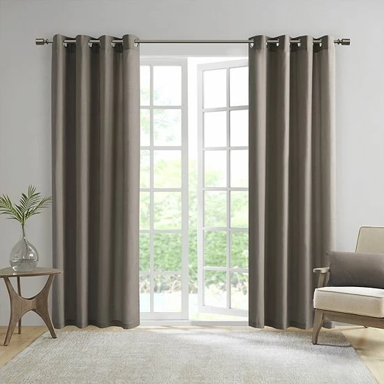 Madison Park Mission 3M Scotchgard Outdoor Window Curtain Gray - Image 12