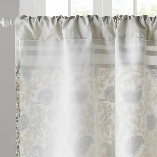 Madison Park 2-pack Vanessa Light Filtering Kitchen Tier Set Blue - Image 3