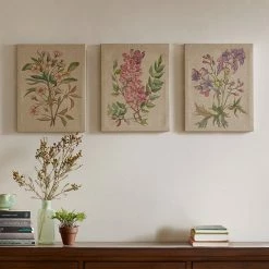 Madison Park Botanicals Linen Wall Art 3-piece Set