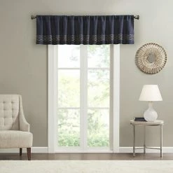 Madison Park Logan Embroidered Window Valance