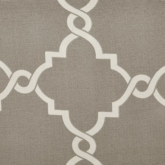 Madison Park 1-Panel Westmont Fretwork Print Light Filtering Window Curtain Gray - Image 4