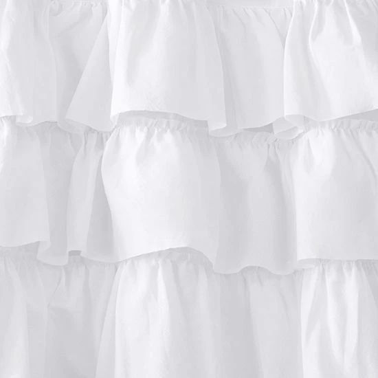 Madison Park Jocelyn Oversized Ruffle Valance White - Image 2