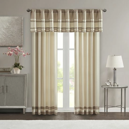 Madison Park Klein Valance Tan - Image 3