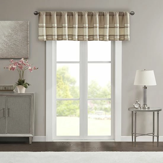 Madison Park Klein Valance Tan - Image 5