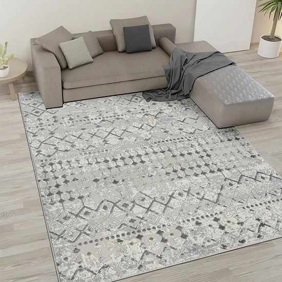 Madison Park Reese Moroccan Global Woven Area Rug Charcoal - Image 6