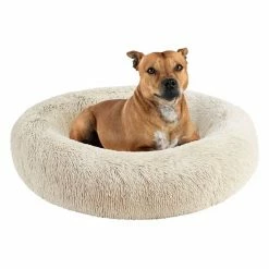Madison Park Serena Plush Faux Fur & Memory Foam Base Oval Pet Bed Gray