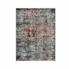 Madison Park Amelia Machine Woven Abstract Area Rug Navy Orange