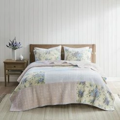 Madison Park Ivy Reversible Cotton Floral Coverlet Set With Shams