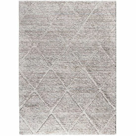 Madison Park Sophia Talas Trellis Woven Plush Area Rug Gray Cream