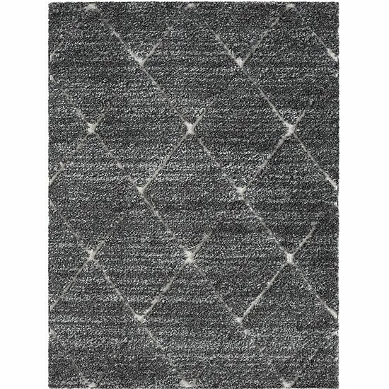 Madison Park Sophia Talas Trellis Woven Plush Area Rug Gray Cream - Image 10