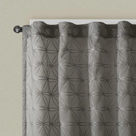 Madison Park 1-Panel Kida Sheer Window Curtain White - Image 3