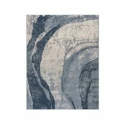 Madison Park Kathryn Abstract Wave Area Rug Blue