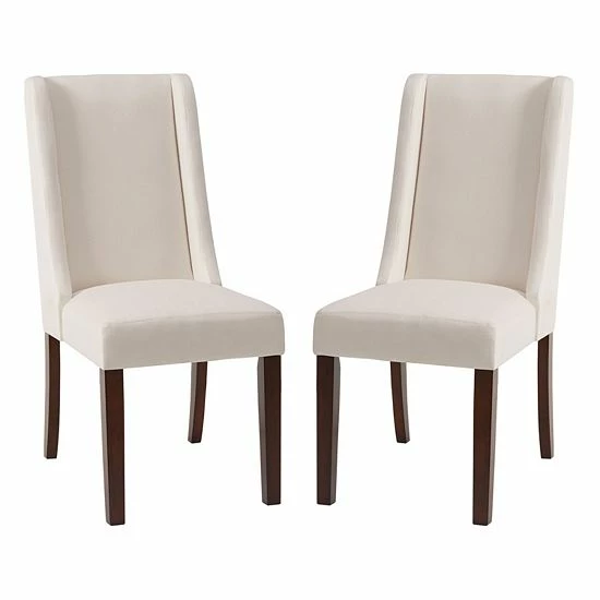 Madison Park Wing Back Dining Chair 2-piece Set Taupe
