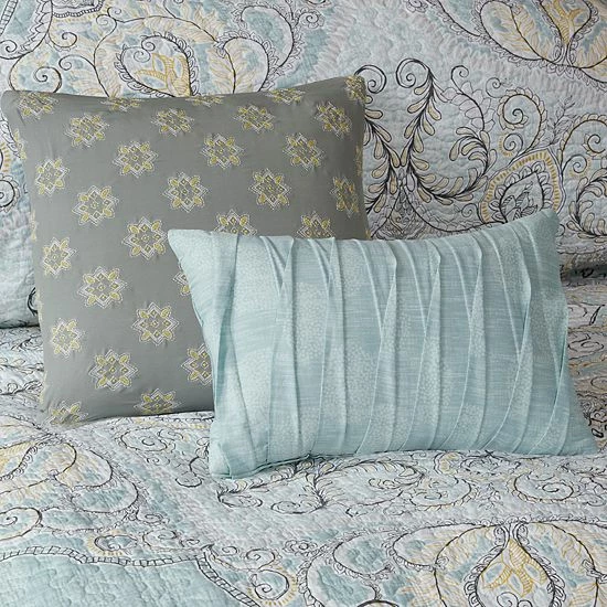 Madison Park Joanna 6-piece Reversible Cotton Sateen Coverlet Set - Image 5