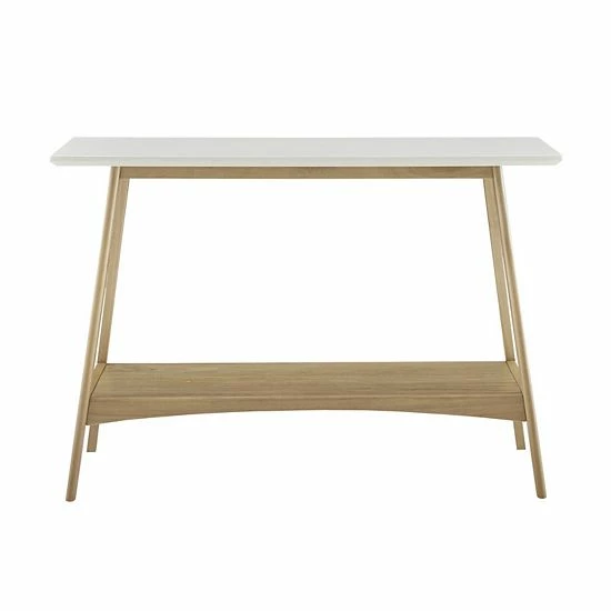 Madison Park Avalon Mid-Century Modern Console Table White Natural - Image 2