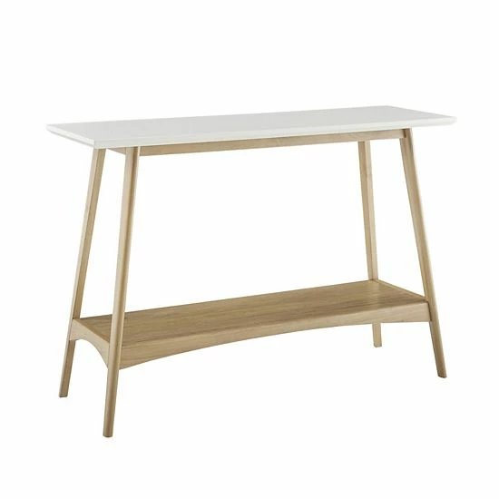 Madison Park Avalon Mid-Century Modern Console Table White Natural - Image 8