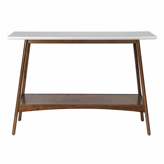 Madison Park Avalon Mid-Century Modern Console Table White Natural - Image 9
