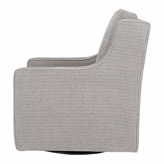 Madison Park Lois Swivel Arm Chair Dusty Aqua - Image 3