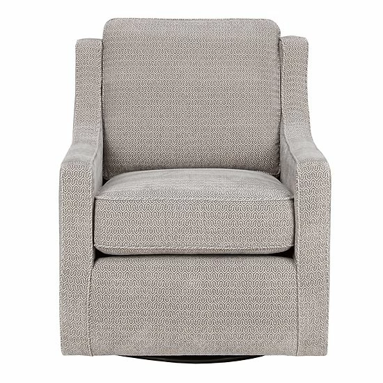 Madison Park Lois Swivel Arm Chair Dusty Aqua - Image 4