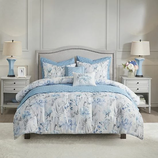 Madison Park Zayden Printed Seersucker Comforter And Coverlet Set